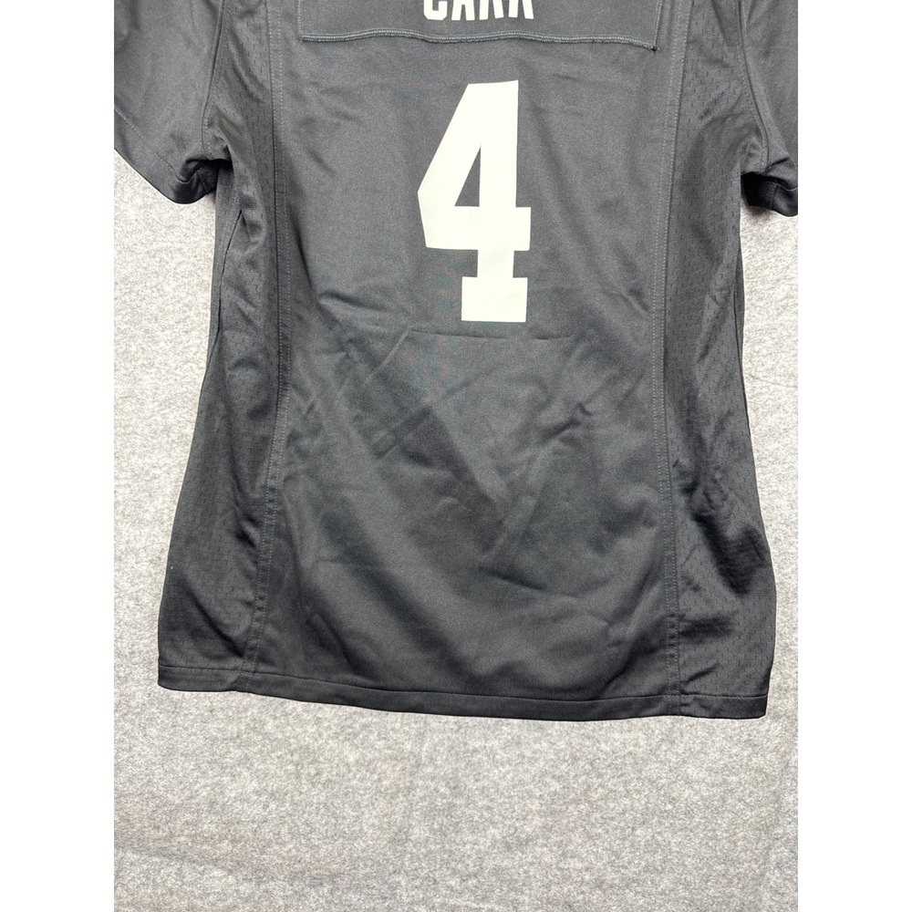 Nike NFL Oakland Raiders Derek Carr 4 Jersey Black Mens Medium Las Vegas - Picture 11 of 14